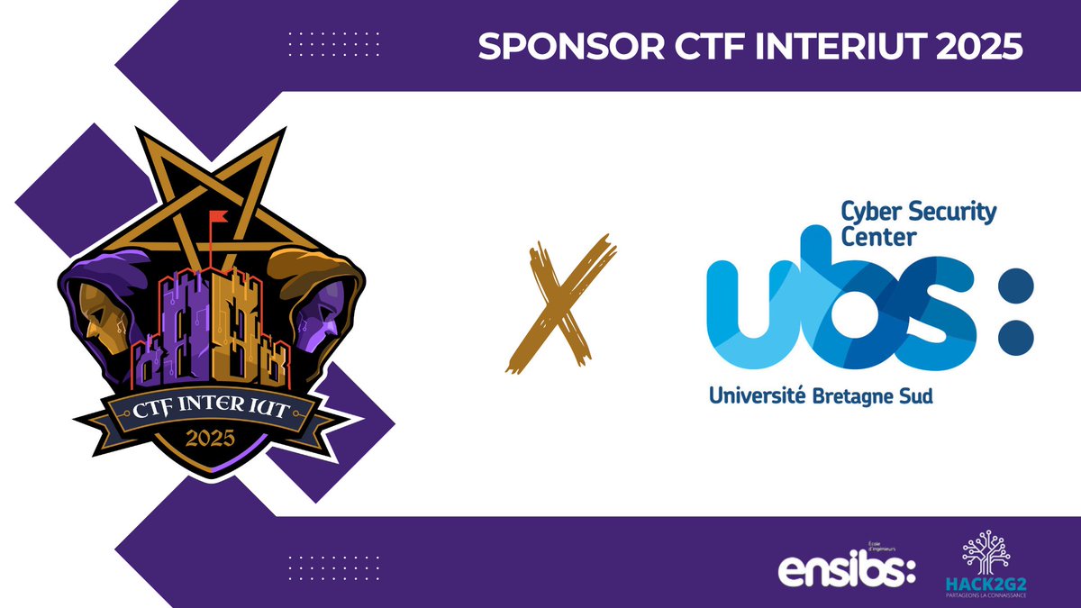 CTF Inter IUT (@ctf_inter_iut) on Twitter photo Et pour finir, nous saluons l'<a href="/UBS_universite/">UBS_universite</a>, qui nous suit depuis le début, dix ans !
Un grand merci à eux ! Et pour finir, nous saluons l'<a href="/UBS_universite/">UBS_universite</a>, qui nous suit depuis le début, dix ans !
Un grand merci à eux !