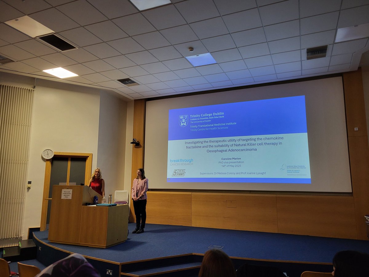 Dr Martin Barr (@martinbarr10) on Twitter photo Congratulations <a href="/caroline_mrn/">Caroline Marion</a> on a stellar PhD presentation on all things #fractalkine and #naturalkillercell therapies in #esophageal #cancer <a href="/CancerInstIRE/">Trinity St James's Cancer Institute</a> <a href="/tcddublin/">Trinity College Dublin</a> <a href="/TCDTMI/">TTMI - Trinity Translational Medicine Institute</a> <a href="/DrMelissaConroy/">Melissa Conroy</a> <a href="/JoanneLysaght/">JL</a> <a href="/BreakthroCancer/">Breakthrough Cancer Research</a> Congratulations <a href="/caroline_mrn/">Caroline Marion</a> on a stellar PhD presentation on all things #fractalkine and #naturalkillercell therapies in #esophageal #cancer <a href="/CancerInstIRE/">Trinity St James's Cancer Institute</a> <a href="/tcddublin/">Trinity College Dublin</a> <a href="/TCDTMI/">TTMI - Trinity Translational Medicine Institute</a> <a href="/DrMelissaConroy/">Melissa Conroy</a> <a href="/JoanneLysaght/">JL</a> <a href="/BreakthroCancer/">Breakthrough Cancer Research</a>