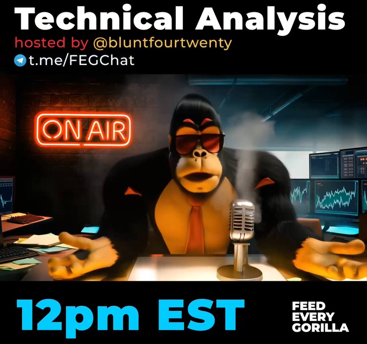 FEG (Feed Every Gorilla) (@fegtoken) on Twitter photo 🚨 CHART THE MARKETS! 🚨
Join us TODAY at 12PM EST / 4PM UTC for the FEG TOKEN x BYDFi livestream with <a href="/BluntFourtwenty/">Blunt House Technical Analysis.</a> and special guest <a href="/benjune/">Ben June</a>!
Ben’s a beast with the charts and a wizard with trading scripts - don’t sleep on this one. 💥📊
Catch it live in the FEG Token 🚨 CHART THE MARKETS! 🚨
Join us TODAY at 12PM EST / 4PM UTC for the FEG TOKEN x BYDFi livestream with <a href="/BluntFourtwenty/">Blunt House Technical Analysis.</a> and special guest <a href="/benjune/">Ben June</a>!
Ben’s a beast with the charts and a wizard with trading scripts - don’t sleep on this one. 💥📊
Catch it live in the FEG Token