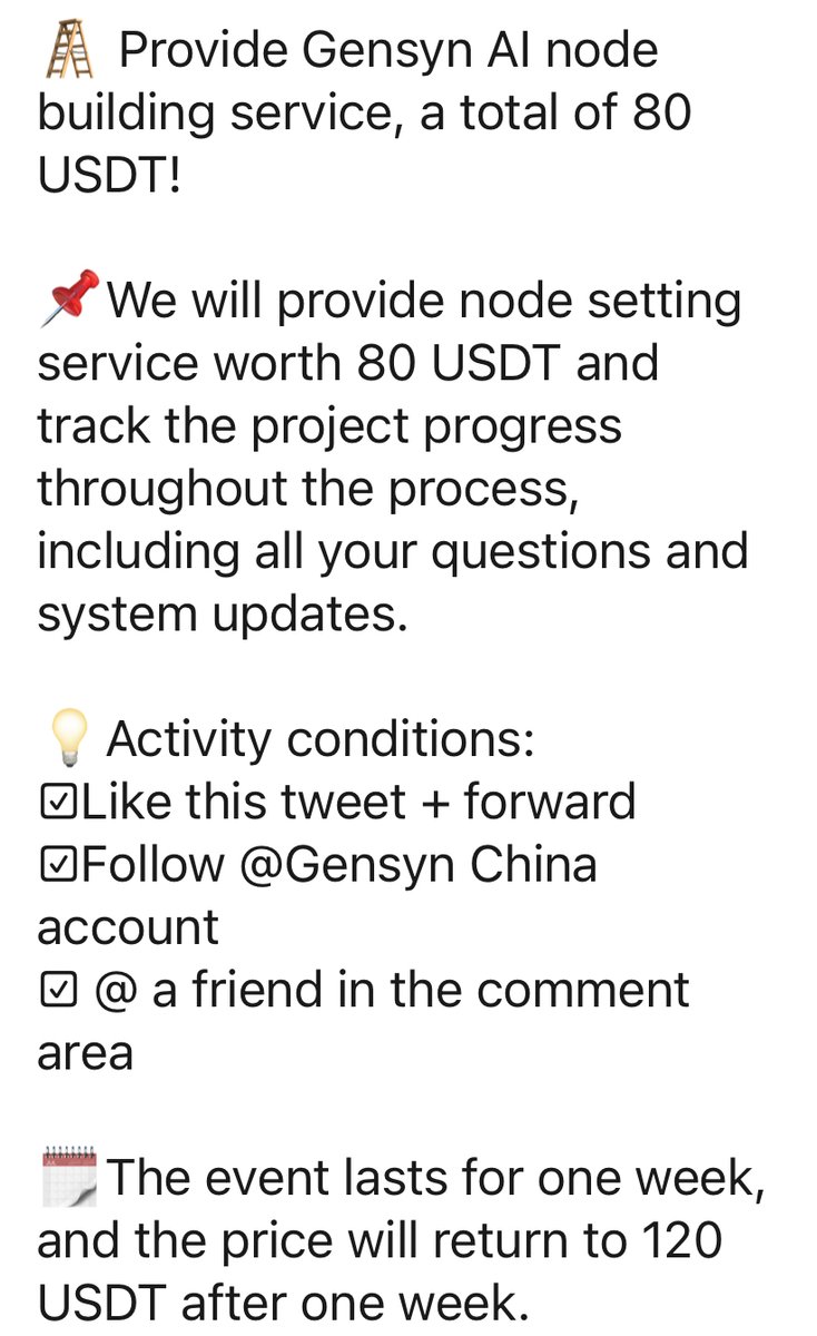 COCI0208's tweet image. Gensyn sets up a full-cycle running service

#Gensyn #NodeOperator #Infrastructures #testnet