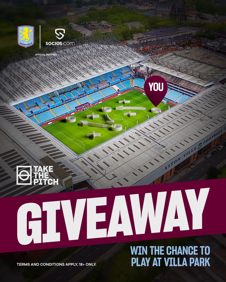 Socios.com (@socios) on Twitter photo You and a friend. Under the lights. At Villa Park.
Step on the pitch where legends play — 27/05 🏟️🔥
To enter:
🟣 Follow <a href="/FanTokens/">Fan Tokens™</a> & <a href="/socios/">Socios.com</a>
🔁 Like & Repost
2 winners. A memory for life.
#TakeThePitch You and a friend. Under the lights. At Villa Park.
Step on the pitch where legends play — 27/05 🏟️🔥
To enter:
🟣 Follow <a href="/FanTokens/">Fan Tokens™</a> & <a href="/socios/">Socios.com</a>
🔁 Like & Repost
2 winners. A memory for life.
#TakeThePitch