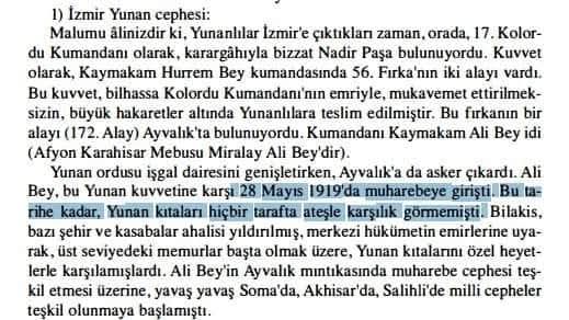 "15 Mayıs 1919’da #izmir de ilk kurşunu Hasan Tahsin sıktı" yalanını kim, neden soktu tarih kitaplarına? 
Atatürk, Nutuk’ta 28 Mayıs’a kadar kurşun atılmadığını açıkça yazmıştır. 
Gerçek kahraman, Kur’an’a uzanan eli tokatlayıp şehit edilen Süleyman Fethi Bey’dir. Tarih şahittir!