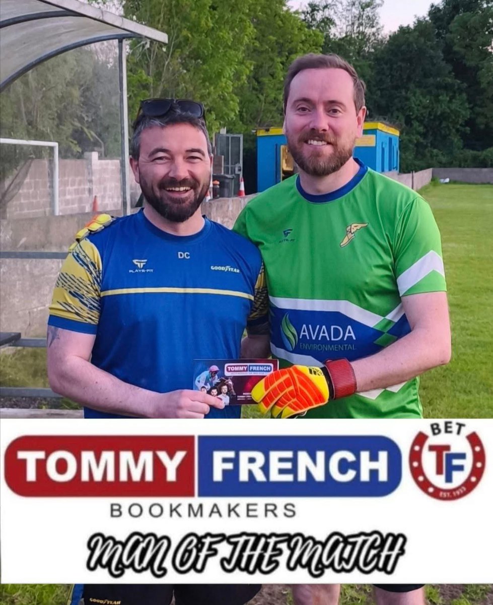 Goodyear FC (@goodyearclub) on Twitter photo MOM award to Brendy Kerr after a superb saved penalty to win the match v AFC Craigavon 2-1 !
Presented by Goodyear FC 1st team coach Dee Connolly.
Thank you to <a href="/TommyFrench1/">Tommy French Sports Betting</a> for all the sponsorship support throughout the season. MOM award to Brendy Kerr after a superb saved penalty to win the match v AFC Craigavon 2-1 !
Presented by Goodyear FC 1st team coach Dee Connolly.
Thank you to <a href="/TommyFrench1/">Tommy French Sports Betting</a> for all the sponsorship support throughout the season.