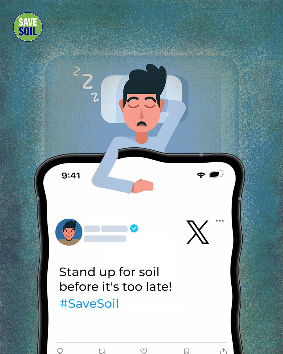 Save Soil before you sleep!

While a single post might seem small, every post or share creates ripples of change. With technology connecting over 4.1 billion minds across borders and cultures, we have the power to create the largest movement for soil in human history.
Each time