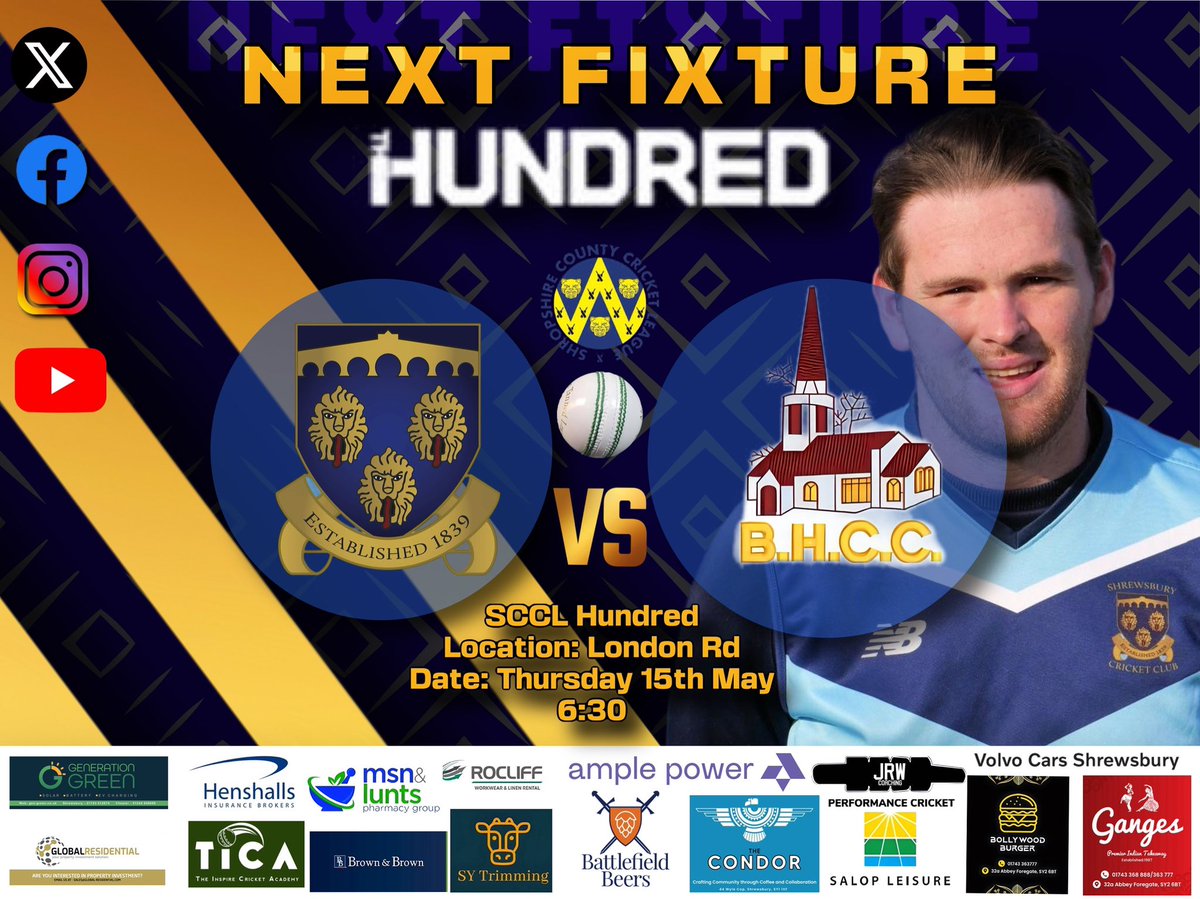 Shrewsbury Cricket Club tweet media