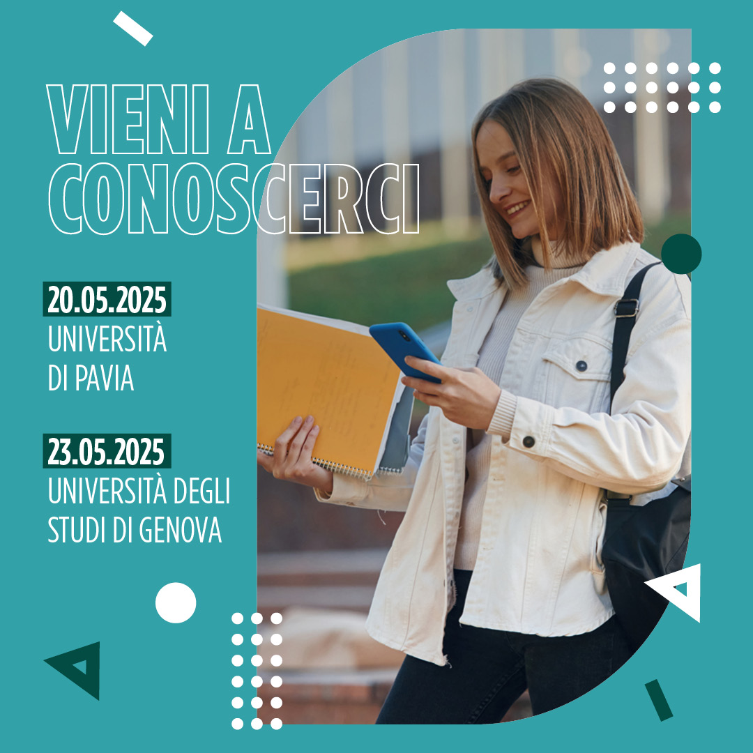 Crédit Agricole Italia (@ca_ita) on Twitter photo Ci siamo, insieme ad Agos, per incontrare da vicino chi sta costruendo il proprio futuro.
Due tappe, due università, tante occasioni per parlare di lavoro, crescita e nuove opportunità.
Vieni a conoscerci ai prossimi Career Day:
🗓 20/05 – <a href="/unipv/">Università di Pavia</a>
🗓 23/05 – <a href="/UniGenova/">Università di Genova</a> Ci siamo, insieme ad Agos, per incontrare da vicino chi sta costruendo il proprio futuro.
Due tappe, due università, tante occasioni per parlare di lavoro, crescita e nuove opportunità.
Vieni a conoscerci ai prossimi Career Day:
🗓 20/05 – <a href="/unipv/">Università di Pavia</a>
🗓 23/05 – <a href="/UniGenova/">Università di Genova</a>