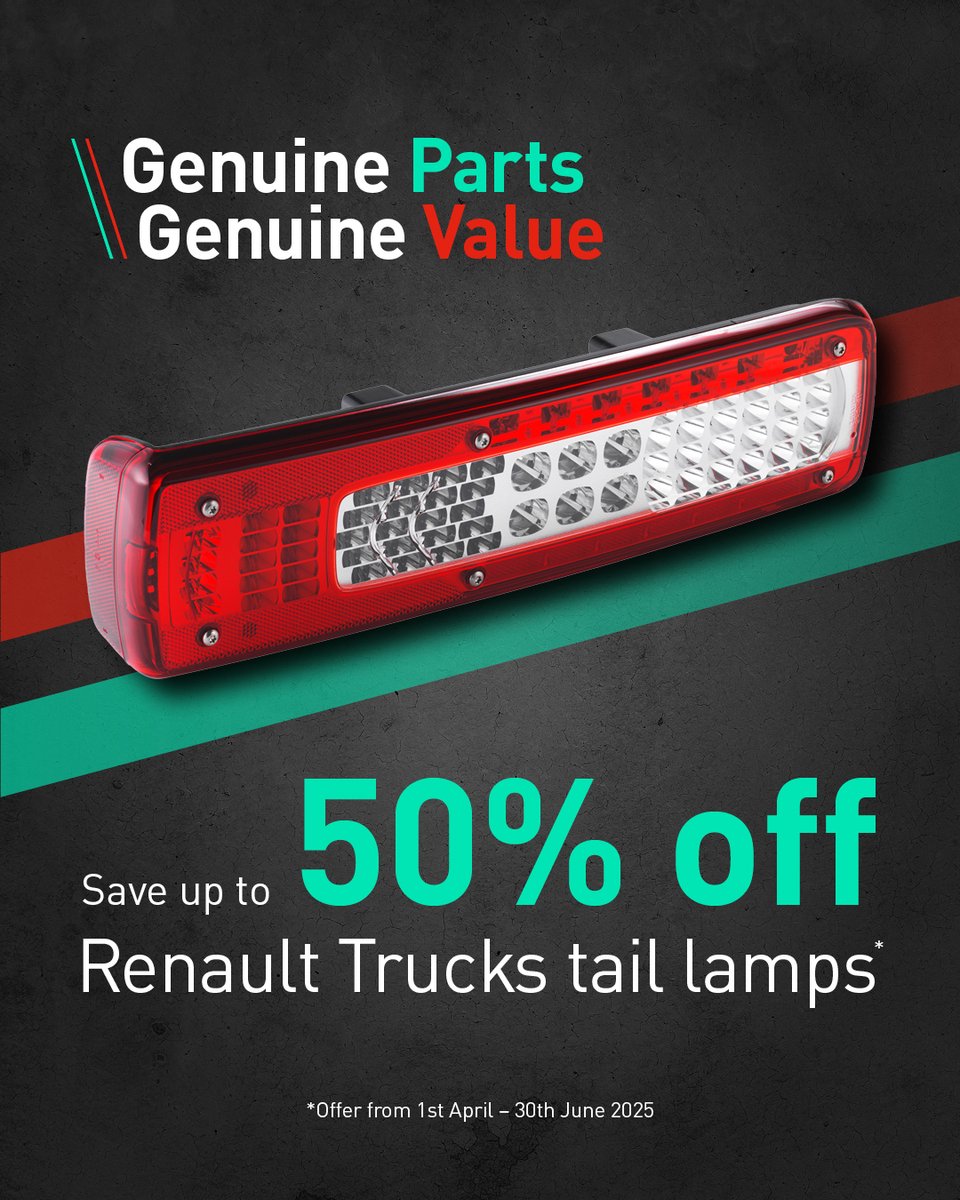 ThompCommLtd's tweet image. 🚛✨ Upgrade to Renault Trucks LED Tail Lamp! 💡 Long-lasting, vibration-resistant, and bright for safety! 🌟 #RenaultTrucks #LEDTechnology #TruckLife #BrightIdeas #DriveSafe 
ow.ly/Xvk250VSpW6