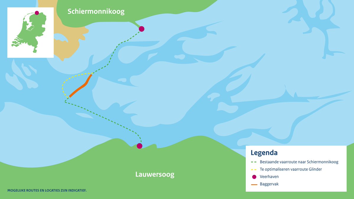 We zijn vanochtend gestart met baggerwerkzaamheden 👷aan de vaargeul ⛴️naar #Schiermonnikoog.  Zo willen we op de langere termijn het baggervolume voor de #Waddenzee omlaag brengen. En de bereikbaarheid en bevaarbaarheid verbeteren 👉
rijkswaterstaat.nl/nieuws/archief…
