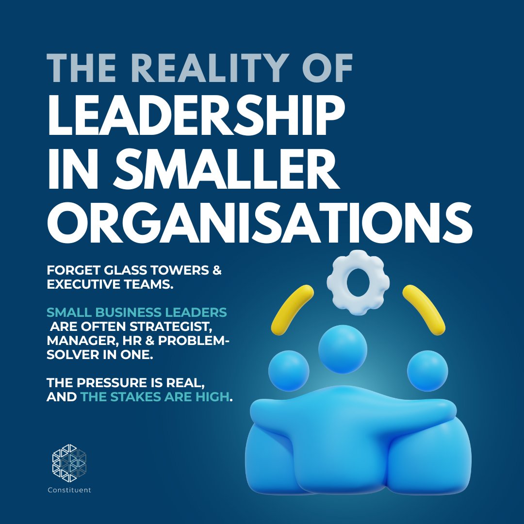 Being a leader in a smaller organisation is challenging. There’s often no exec board &amp; no specialist teams, just you making high-stakes decisions⚖️

We're shining a light on the challenges of leadership in SMEs &amp; how to navigate them with the right support, mindset &amp; strategy👇