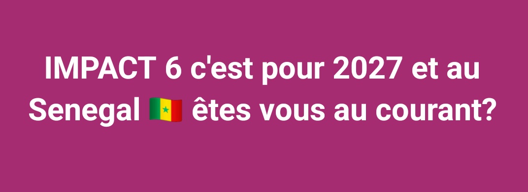 Alioune Badara GUEYE (@abg_49) on Twitter photo IMPACT 6 c'est pour 2027 et au Senegal en terre Africaine pour la première fois, êtes vous au courant de cela ?
Le Ministre de l'Environnement et de la Transition Ecologique en a parlé hier en Conseil des Ministres.
<a href="/PrdaoudaN/">Pr Daouda Ngom</a> IMPACT 6 c'est pour 2027 et au Senegal en terre Africaine pour la première fois, êtes vous au courant de cela ?
Le Ministre de l'Environnement et de la Transition Ecologique en a parlé hier en Conseil des Ministres.
<a href="/PrdaoudaN/">Pr Daouda Ngom</a>