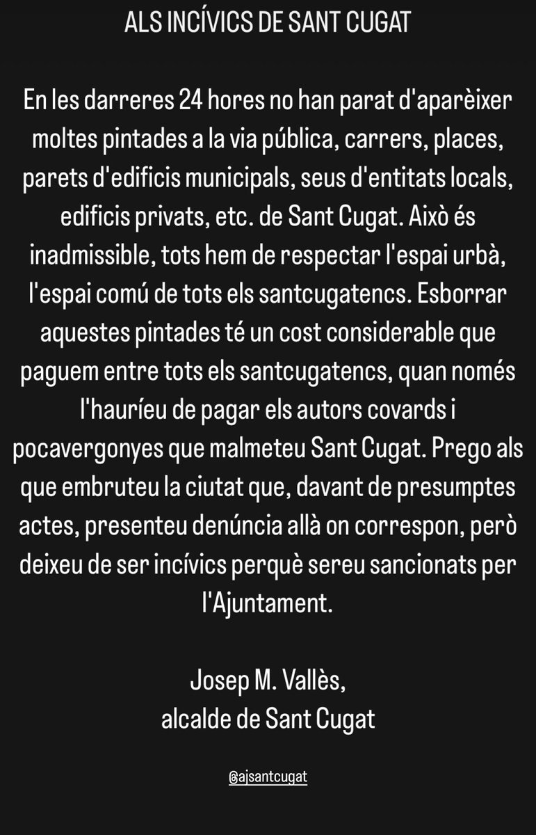 Als incívics de #SantCugat :