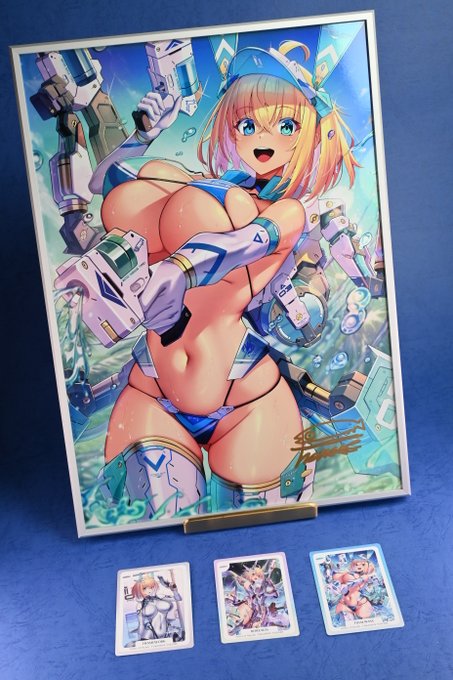 2枚目のサイン入りソフィアさんオーロラアートも開封してナダレ先生棚がすごいことになってきたぞ 