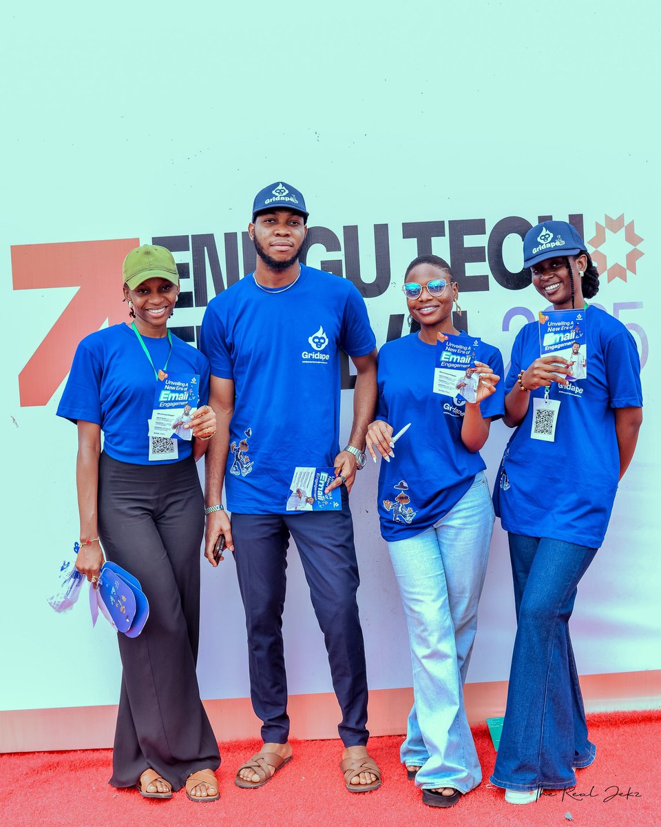 gridapehq's tweet photo. There’s nothing like meeting people face-to-face and sharing what makes Gridape special! 💬✨ We had some amazing convos at #EnuguTechFest2025 - from inbox woes to campaign wins, we covered it all.

#gridapehq #gridape #emailmarketing https://t.co/5foXdxDhS4