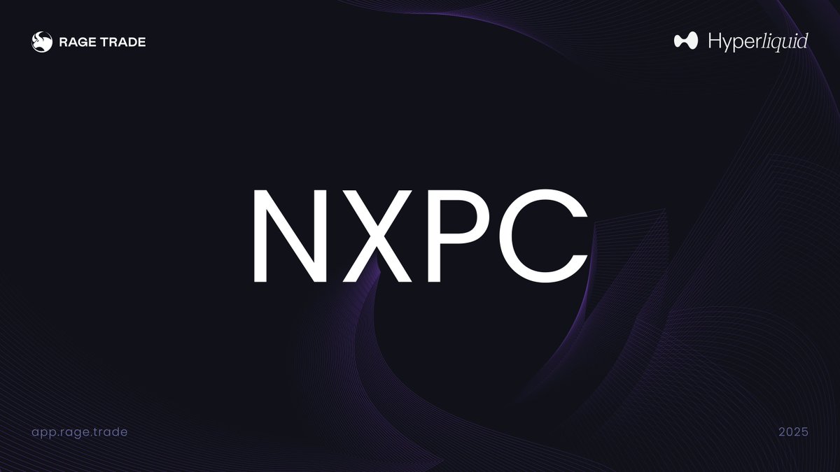 Rage Trade (@rage_trade) on Twitter photo New Asset Listing!
You can now long or short $NXPC on <a href="/HyperliquidX/">Hyperliquid</a> through Rage.
Trade $NXPC here: app.rage.trade/trade/NXPC-USD New Asset Listing!
You can now long or short $NXPC on <a href="/HyperliquidX/">Hyperliquid</a> through Rage.
Trade $NXPC here: app.rage.trade/trade/NXPC-USD
