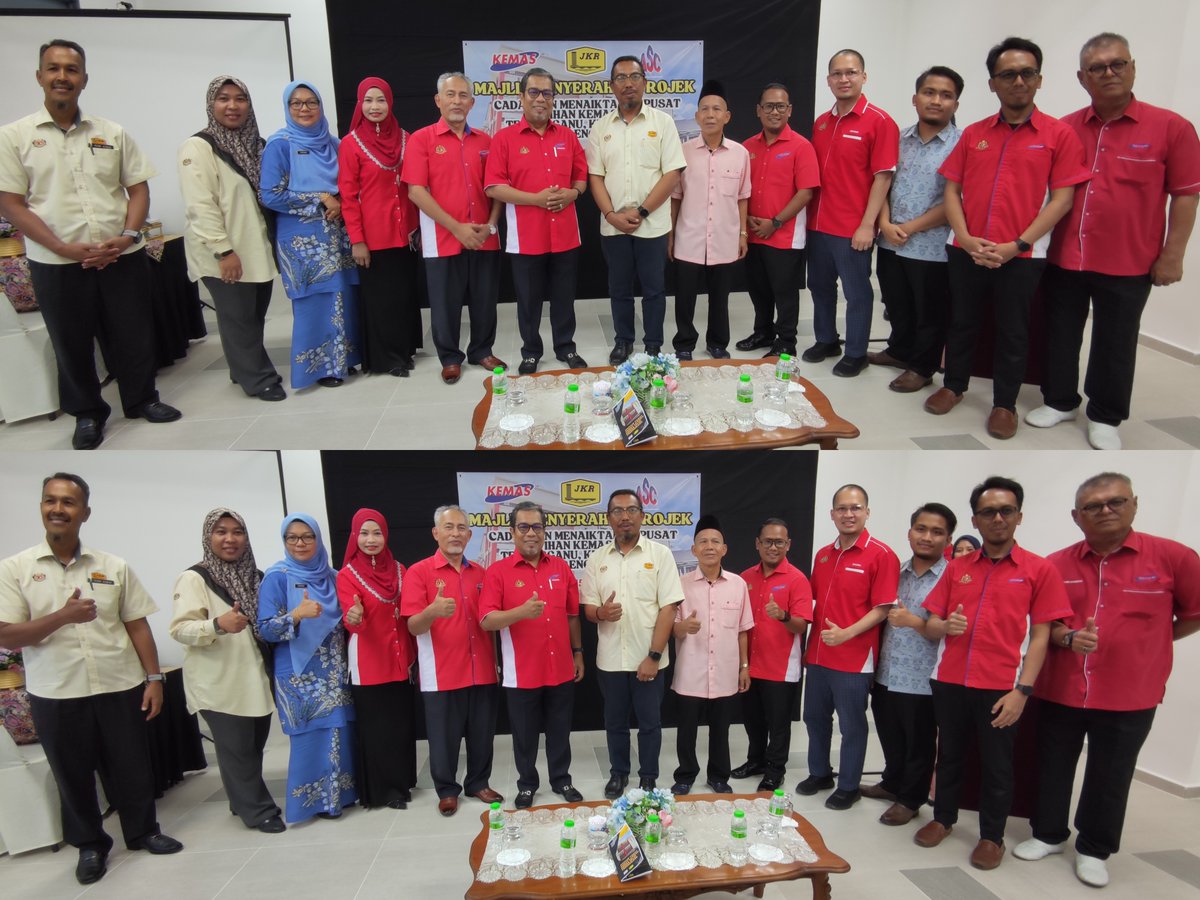 Majlis Penyerahan Projek Menaik Taraf Pusat Latihan Kemas (PLK) Terengganu,Kuala Nerus Telah disempurnakan oleh <a href="/asharimuda/">ashari</a> bersama YBhg. Datuk Mohd Hanafiah bin Man,Ketua Pengarah, Jabatan Kemajuan Masyarakat (KEMAS).
#iamJKR
<a href="/IPJKR_Official/">JKR Malaysia Rasmi</a> 
<a href="/JKRTerengganu/">JKR Terengganu</a> 
<a href="/HasliJKR/">Hasli Ibrahim (Ir. Dr.)</a>