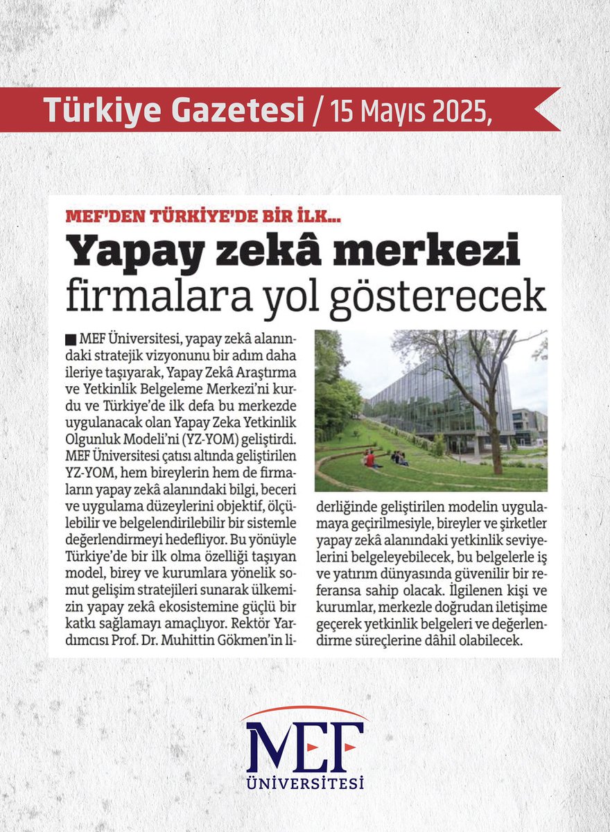 Bugün çıkan gazetelerde MEF üniversitesinin haberleri…

Detaylı bilgi için; ai.mef.edu.tr 

#MEFÜniversitesi #MEFteBaşarı #meftehayat #MEFteBaşarı