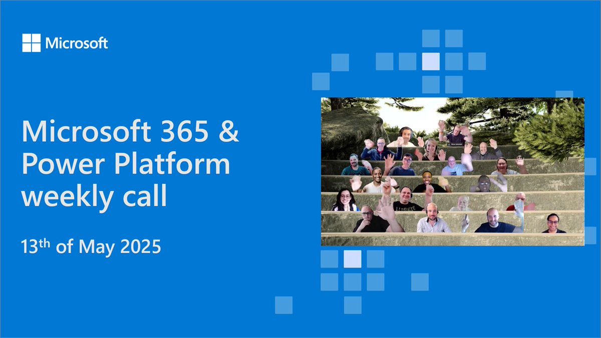 Microsoft SharePoint (@sharepoint) on Twitter photo πΎ Recording of the #Microsoft365dev & #PowerPlatform call 13th of May
β’ The latest news and updates
β’ Demos this time on #Copilot, #Agents & #AIBuilder
β’ Presented by @bob1german and <a href="/GomoMohapi/">Gomolemo Mohapi</a>
...and more π
πΊ Watch β msft.it/6010SZGee πΎ Recording of the #Microsoft365dev & #PowerPlatform call 13th of May
β’ The latest news and updates
β’ Demos this time on #Copilot, #Agents & #AIBuilder
β’ Presented by @bob1german and <a href="/GomoMohapi/">Gomolemo Mohapi</a>
...and more π
πΊ Watch β msft.it/6010SZGee