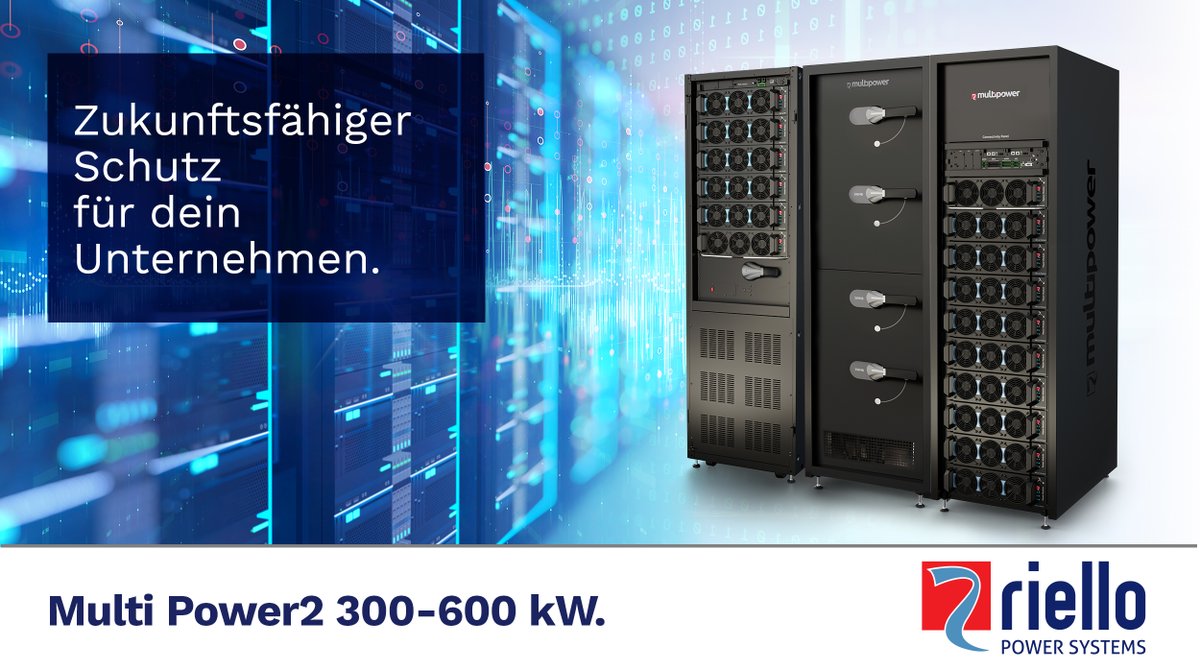 MultiPower2

✔️ Volle Redundanz mit zwei Hochgeschwindigkeits-Kommunikationsbussen
✔️ Intelligente Überwachung und Diagnose für proaktive Wartung
✔️ Vorausschauende Analysen

🔗 Erfahren Sie mehr: riello-powersystems.de/products/1-usv…

#MissionCritical #ReliablePower #UPSforDatacenters