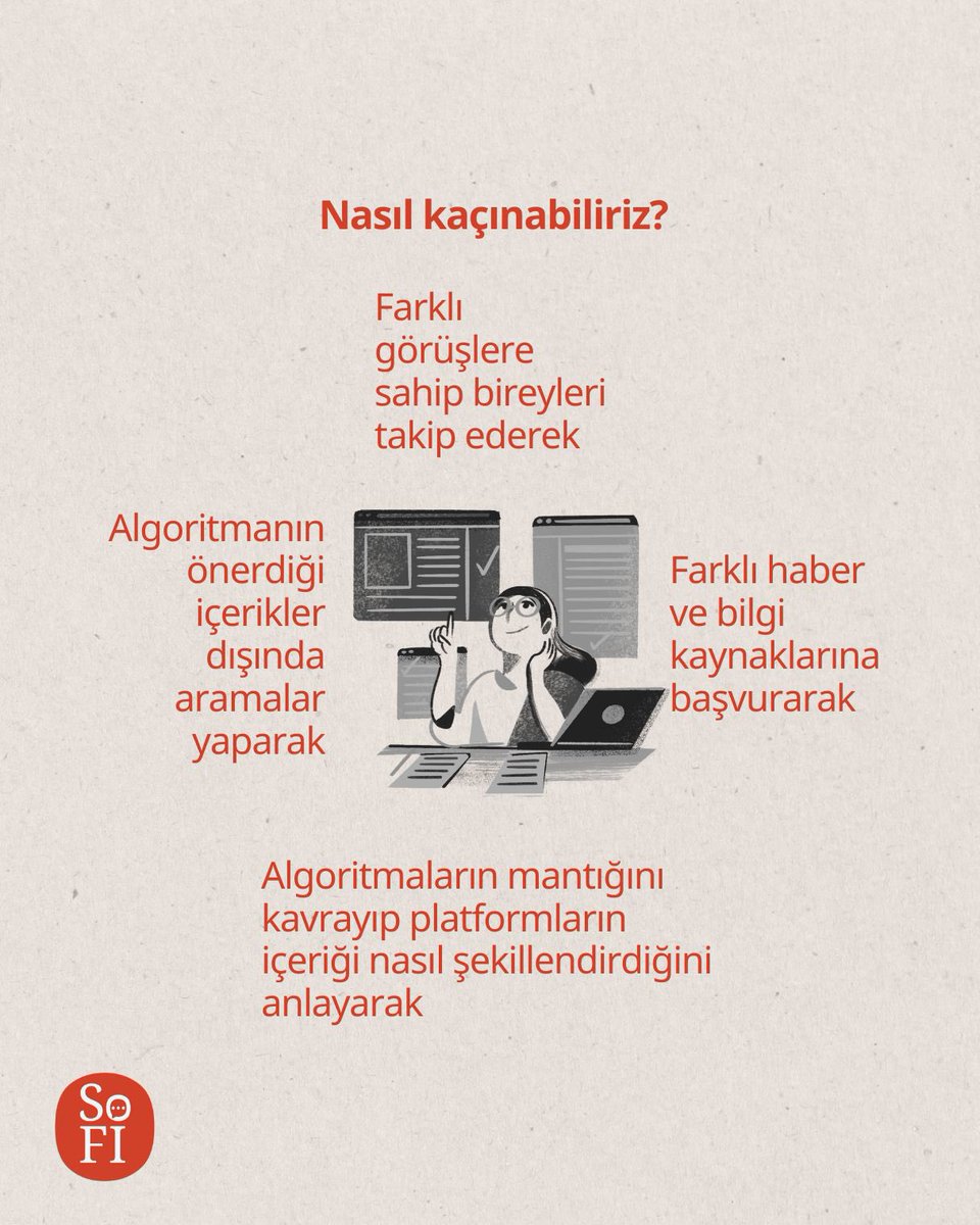 🎈 Filtre balonu (filter bubble), bireylerin sadece kendi görüşlerini, ilgi alanlarını ve inançlarını destekleyen dijital içeriklere maruz kalmasını ifade eden bir kavramdır.

#filtrebalonu #iletişim #algoritma
