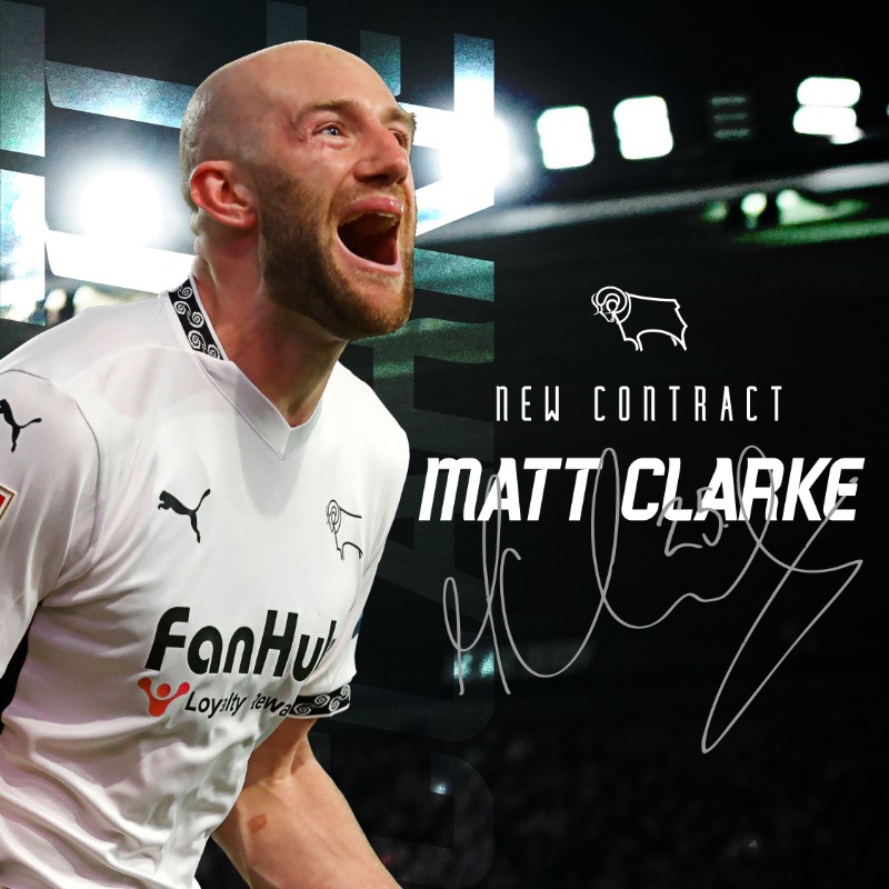 dcfcofficial's tweet photo. He's here to stay. 😍

Matt Clarke has signed a new three-year contract with Derby County! 🙌