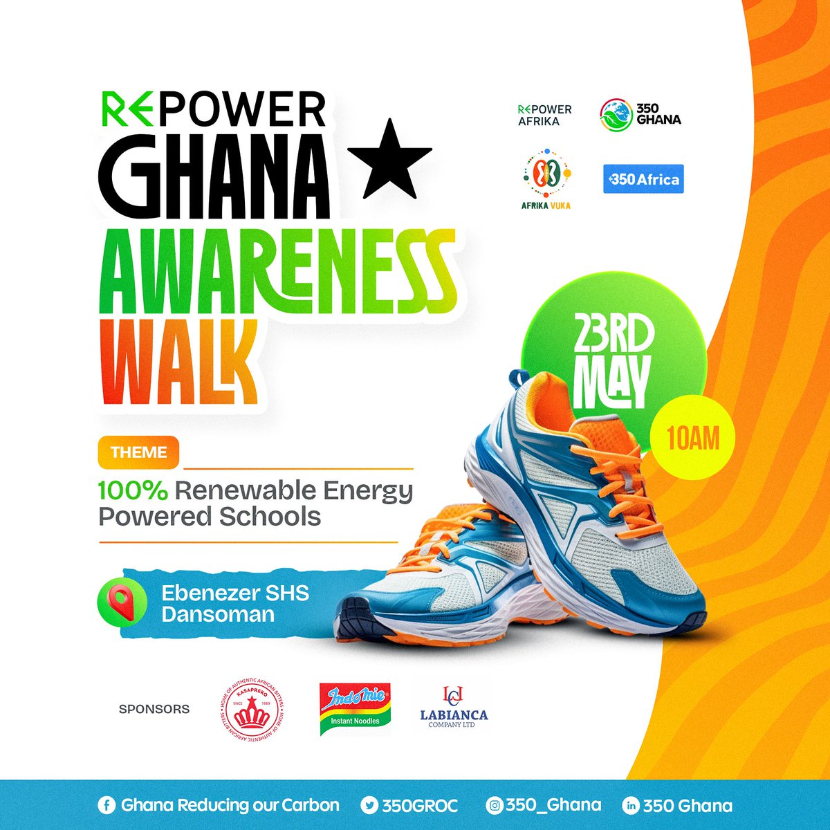 Be part of the REPower Ghana Awareness Walk. It's next week.
<a href="/350/">350 dot org</a> | #REPowerAfrika | #AfrikaVuka