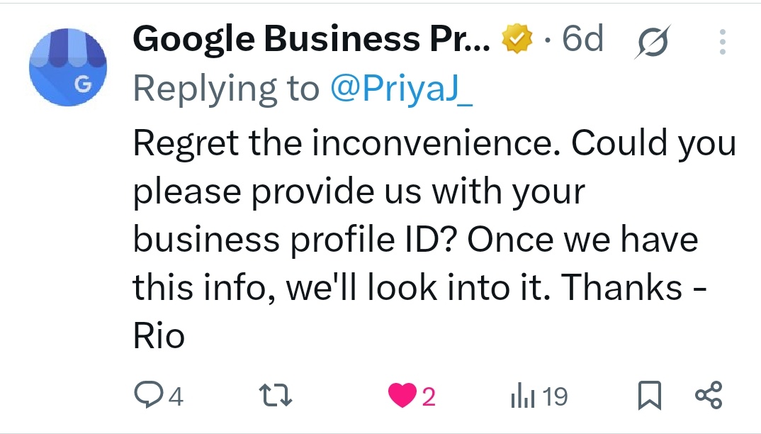 PriyaJ_'s tweet photo. @GoogleMyBiz Here I am sharing some screenshots with you to check out, it is from the team only and they are recents so I am hoping to resolve the issue!! Not just to check the appeal status on the shared links. https://t.co/CyjPP0fZtF