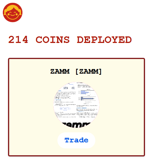 $ZAMM is the Bitcoin of the platform