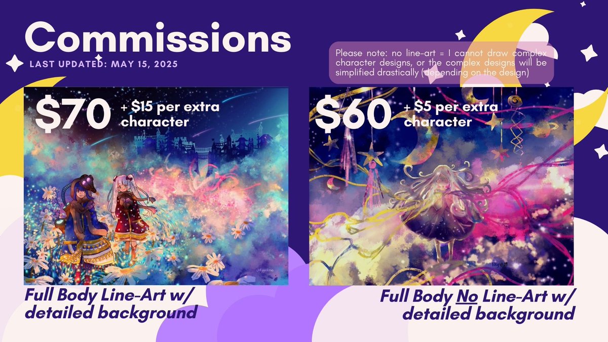 kyyukooo's tweet image. 🌟 Commissions Open 🌟
Hello! I’ve re-open commissions! ❤️, 🔁, any support is appreciated! Thank you so much always and I hope you consider commissioning me 🥰🌈❤️
#ArtistOnTwitter #arttwt #commission #commissionart #commissionopen #commissionsopen #ArtCommission
