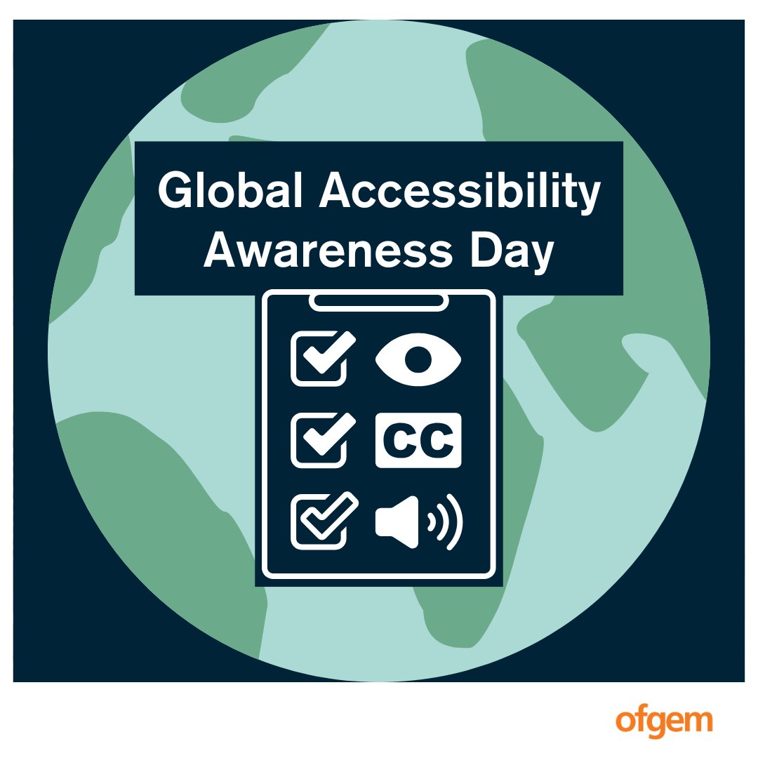 Ofgem (@ofgem) on Twitter photo Today marks Global Accessibility Awareness Day 2025. Accessibility is hugely important to us at Ofgem.
Find out some of the ways we have made and are making our content more accessible by tapping the link to our Facebook post below 👇
ow.ly/MoXt50VT3BF
<a href="/gbla11yday/">GlobalA11yAwarenessDay</a> #GAAD Today marks Global Accessibility Awareness Day 2025. Accessibility is hugely important to us at Ofgem.
Find out some of the ways we have made and are making our content more accessible by tapping the link to our Facebook post below 👇
ow.ly/MoXt50VT3BF
<a href="/gbla11yday/">GlobalA11yAwarenessDay</a> #GAAD