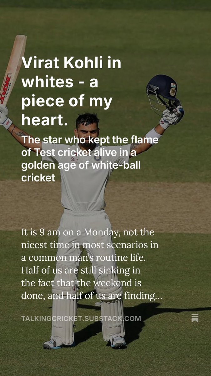 ps_it_is's tweet photo. It’s been a while trying to cope with this, tried my bit to pen down what #269 meant to me. Special player, special man not sure there’s going to be anyone like him ever. Thanks Virat, that was a special ride.
https://t.co/JkmV3fh9L2 https://t.co/05YpRUwNaj