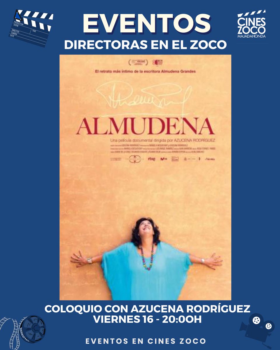 Cines Zoco Majadahonda (@cineszoco) on Twitter photo Mañana viernes estreno del documental Almudena.
🗓️Viernes 16/05 - 20:00H
Con la asistencia al coloquio de la directora Azucena Rodríguez <a href="/azucenalarubia/">La Rubia</a> #AlmudenaGrandes #CinesZoco #Majadahonda #DirectorasenelZoco <a href="/SyldaviaCinema/">Syldavia Cinema</a> <a href="/TornasolMedia/">Tornasol Media</a>
pillalas.com/pase/1009700/ Mañana viernes estreno del documental Almudena.
🗓️Viernes 16/05 - 20:00H
Con la asistencia al coloquio de la directora Azucena Rodríguez <a href="/azucenalarubia/">La Rubia</a> #AlmudenaGrandes #CinesZoco #Majadahonda #DirectorasenelZoco <a href="/SyldaviaCinema/">Syldavia Cinema</a> <a href="/TornasolMedia/">Tornasol Media</a>
pillalas.com/pase/1009700/