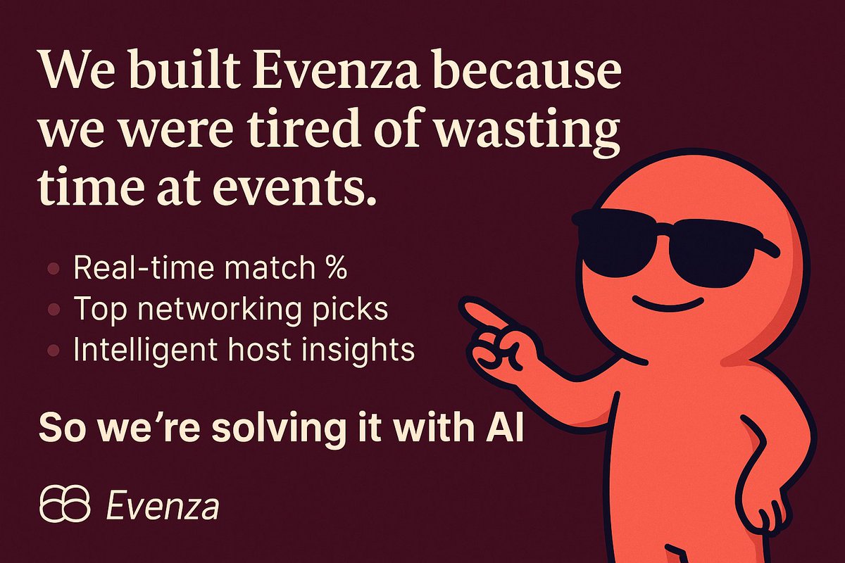 evenzaxyz's tweet image. We didn’t build Evenza to just “disrupt” events, We built it because: