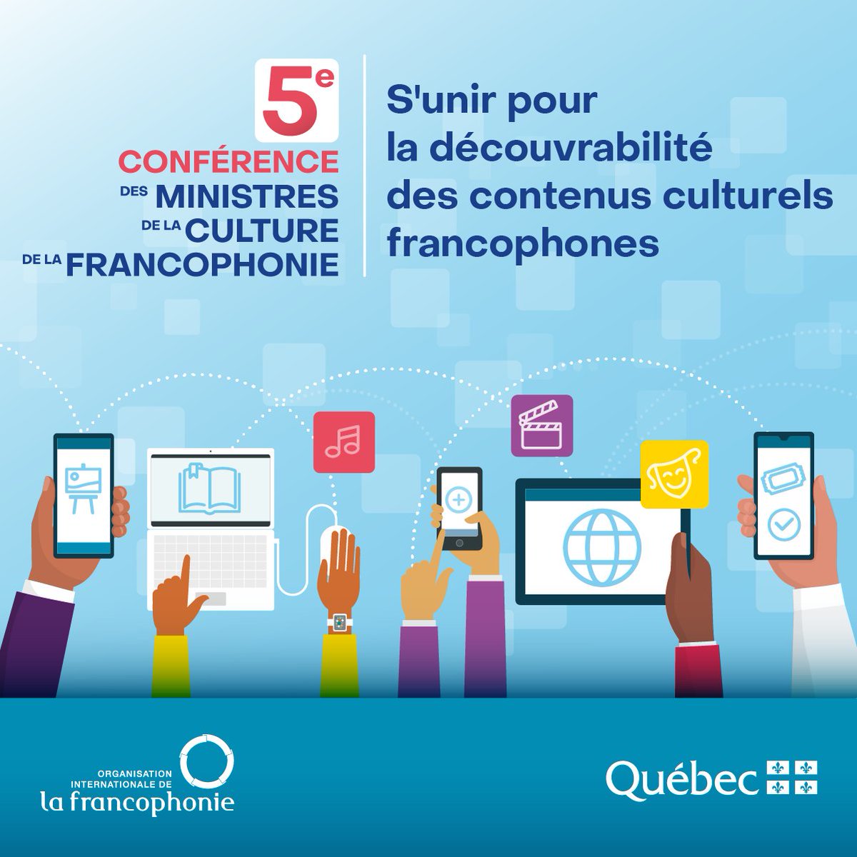La Francophonie (@oifrancophonie) on Twitter photo Du 22 au 24 mai 2025, le gouvernement du #Québec et l’OIF coorganisent à #Québec la 5e Conférence des ministres de la  Culture de la #Francophonie.
🔗Découvrez les grands objectifs de cette rencontre autour de l’avenir des cultures francophones à l’ère numérique ➡️ Du 22 au 24 mai 2025, le gouvernement du #Québec et l’OIF coorganisent à #Québec la 5e Conférence des ministres de la  Culture de la #Francophonie.
🔗Découvrez les grands objectifs de cette rencontre autour de l’avenir des cultures francophones à l’ère numérique ➡️