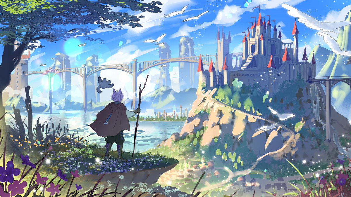 Seem likes I havent posted this Wip commission yet XD. 
A fully grand background XD