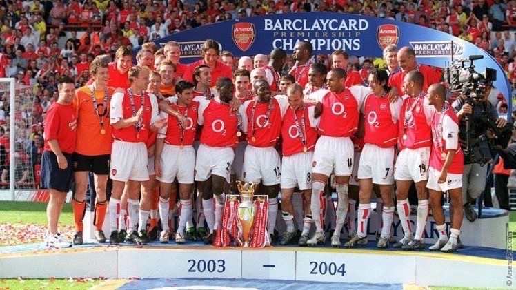 15 May 2004. Arsenal won the Premier League Championship having gone through the entire 2003-04 season unbeaten. Preston North End in 1888-89 were the last top division English league club to do this and be awarded the coveted “Invincibles” title.