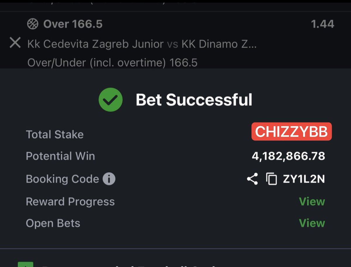 1.5k odd ….. 125m chase🔥♻️
Goodluck to those that wanna try✅

Enter channel👉 t.me/CHIZZY_BB_SPACE