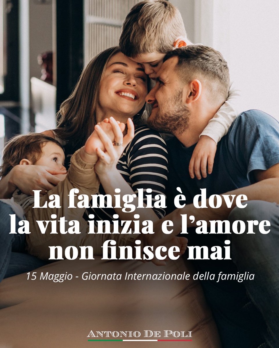 🔴👪👶 Senza famiglia non può esserci futuro. È da lì che nasce tutto: l’amore, la fiducia, la forza di andare avanti.
La famiglia è la nostra prima casa, il nostro rifugio nei momenti difficili, il sorriso che ci accoglie ogni giorno.
È nei piccoli gesti quotidiani che si