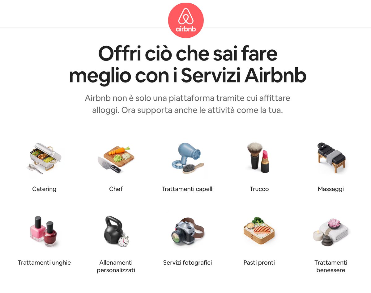 rinoscoppio's tweet photo. AIR BNB ANNUNCIA 3 IMPORTANTI NOVITA' PER TURISTI E GESTORI DI IMMOBILI IN AFFITTO BREVE:

- Servizi

- Esperienze

- Nuova App

Ecco i dettagli: https://t.co/5Hop9QJUn9 https://t.co/j93RQUofDw