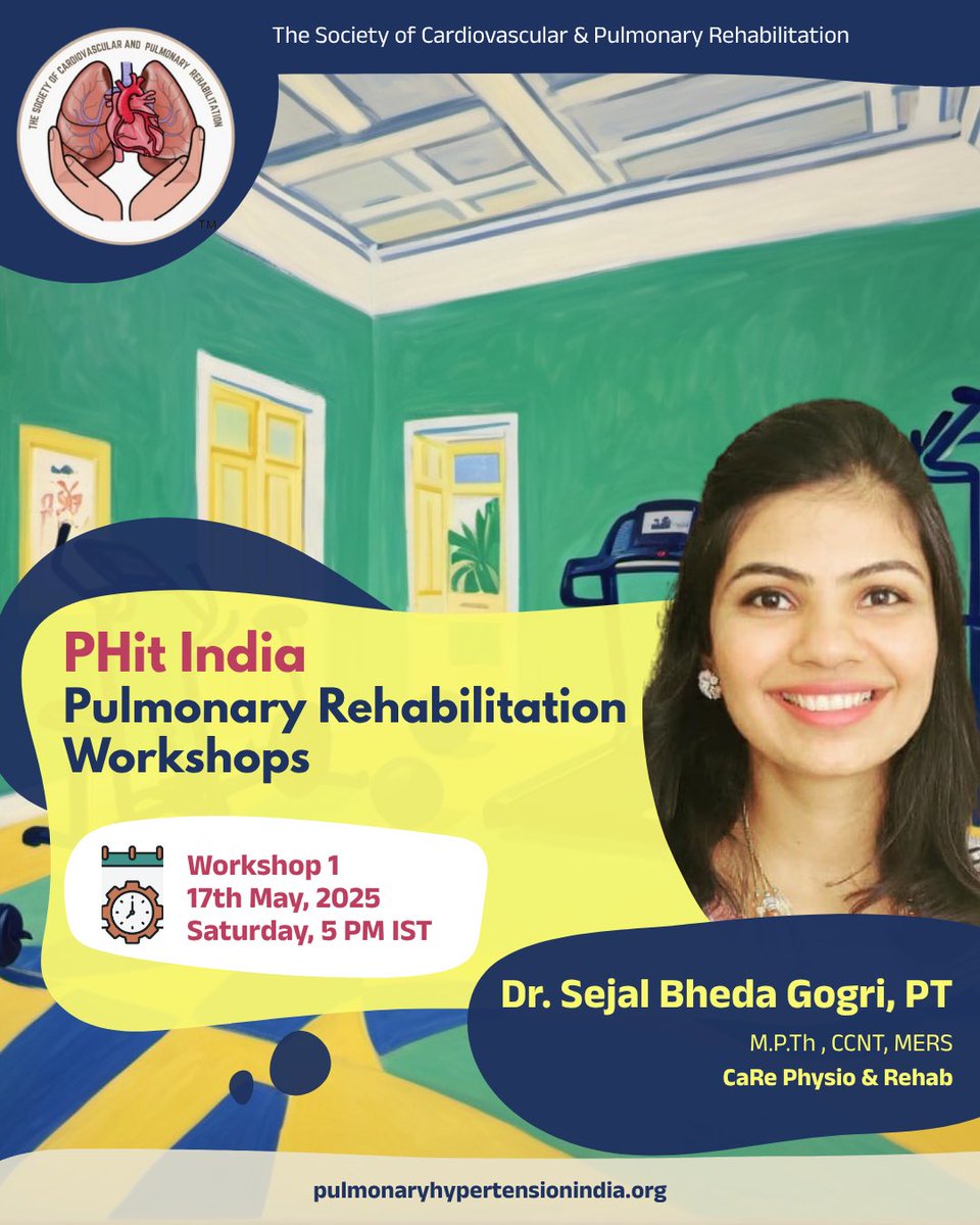 PHit India 💪
Pulmonary Rehab Workshops for all PH patients. Don’t miss this opportunity to learn how to get active and stay fit, safely and confidently. 

👉 Register now via this Google Form: 🔗 forms.gle/Xz24ZSaWvqhGvc…
