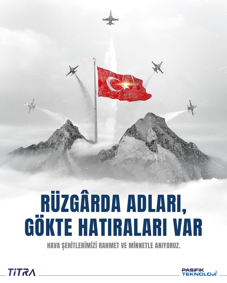 Gök Vatan için geliştirdiğimiz her teknolojide, hava şehitlerimizin mirasını gururla yaşatıyoruz! 🇹🇷

15 Mayıs #HavaŞehitleriniAnmaGünü’nde, kahramanlarımızı rahmet ve minnetle anıyoruz.

#PATEK #TİTRA