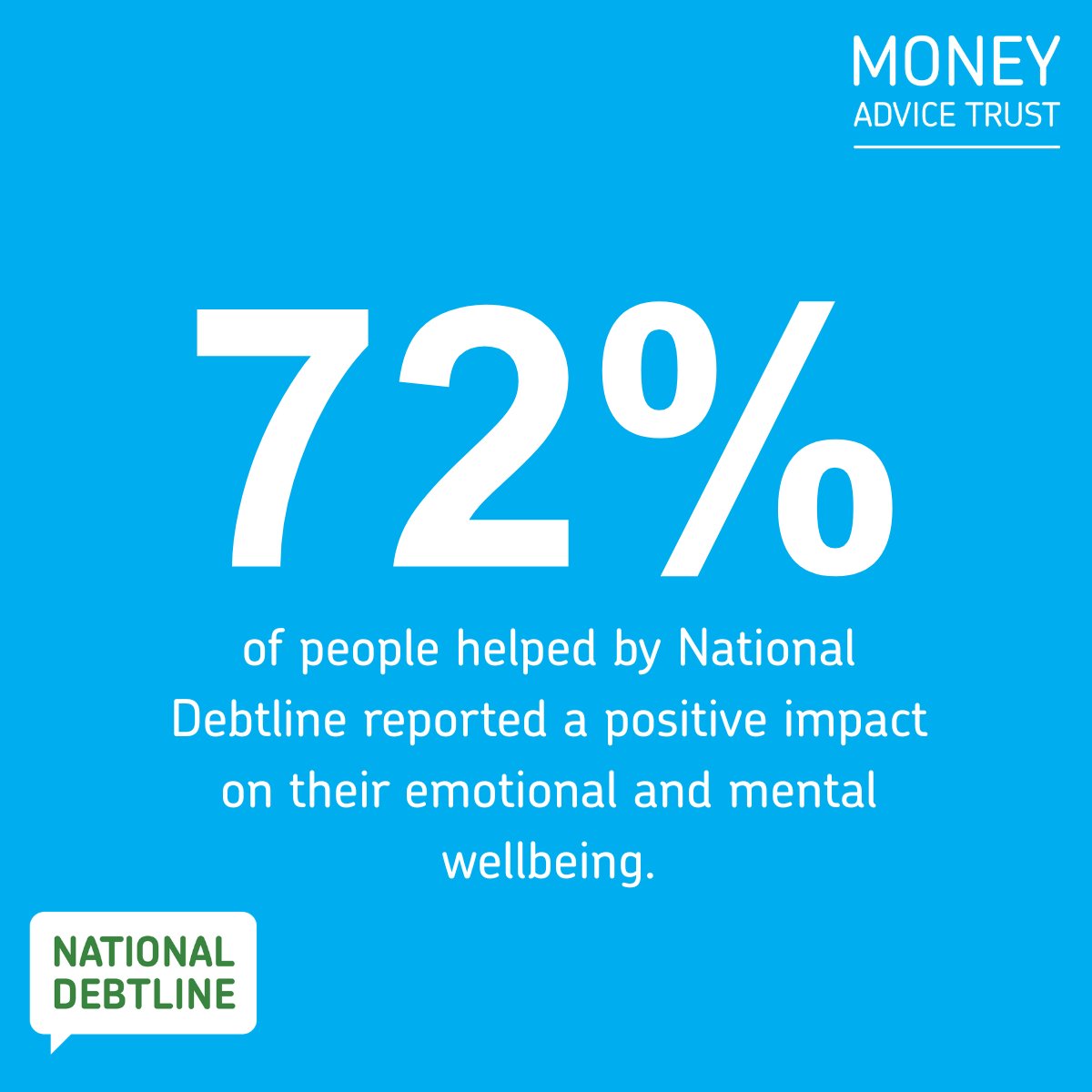 We know that for many, debt can provoke feelings of isolation and risk harming mental wellbeing.

This #MentalHealthAwarenessWeek, our message to anyone feeling worried about their finances is to get in touch with a free debt advice service.

Read more: moneyadvicetrust.org/latest-news/pe…