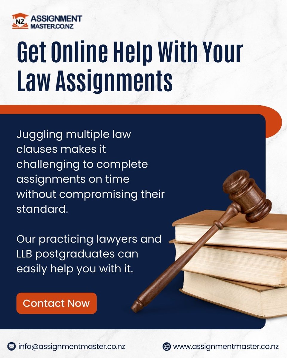 Assignment Master NZ (@nzassignment) on Twitter photo Assignments, research, case studies, and legal analysis; our law experts do it all so you can focus on your career.
DM or email us now and make your law studies stress-free!
info@assignmentmaster.co.nz
#AssignmentMasterNZ #law #Assignments #academic #study #LegalWritingHelp Assignments, research, case studies, and legal analysis; our law experts do it all so you can focus on your career.
DM or email us now and make your law studies stress-free!
info@assignmentmaster.co.nz
#AssignmentMasterNZ #law #Assignments #academic #study #LegalWritingHelp