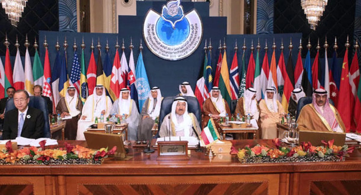 منذ 2013، أسست الكويت جهود الدعم الإنساني لسوريا باستضافتها 3 مؤتمرات مانحين كانت حجر الأساس في تعبئة العالم لمساعدة الشعب السوري:

•المؤتمر الأول (يناير 2013): تعهدات بأكثر من مليار دولار، منها 300 مليون من الكويت.

•المؤتمر الثاني (يناير 2014): 2.4 مليار دولار، والكويت ساهمت