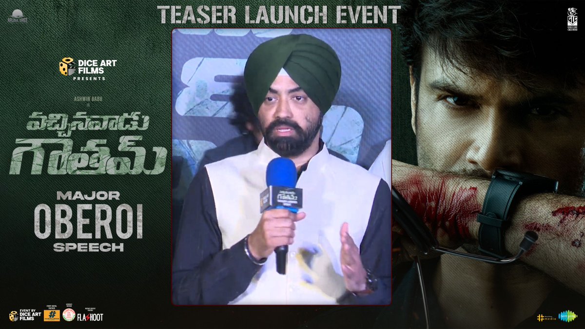 Teju PRO (@teju_pro) on Twitter photo #MajorOberoi speech at #VachinavaaduGautam Teaser Launch Event 🤩
— youtu.be/O2s97WrjWWg
<a href="/imashwinbabu/">Ashwin Babu</a> <a href="/IRiyaSuman/">Riya Suman</a> #AyeshaKhan #KrishnaMamidala <a href="/saironak3/">saironak</a> <a href="/Actor_amardeep/">Amardeep Chowdary</a> <a href="/yashnamuthuluri/">Yashna Muthuluri</a> <a href="/GowrahariK/">Gowra Hari</a> #Balreddy <a href="/ArunasreeEnts/">Arunasree Entertainments</a> <a href="/goldlinecrafts/">Gold Line Creations</a> <a href="/GanapathiReddy_/">Ganapathi Reddy</a> <a href="/Badri_nath_07/">Badrinath Reddy</a> #MajorOberoi speech at #VachinavaaduGautam Teaser Launch Event 🤩
— youtu.be/O2s97WrjWWg
<a href="/imashwinbabu/">Ashwin Babu</a> <a href="/IRiyaSuman/">Riya Suman</a> #AyeshaKhan #KrishnaMamidala <a href="/saironak3/">saironak</a> <a href="/Actor_amardeep/">Amardeep Chowdary</a> <a href="/yashnamuthuluri/">Yashna Muthuluri</a> <a href="/GowrahariK/">Gowra Hari</a> #Balreddy <a href="/ArunasreeEnts/">Arunasree Entertainments</a> <a href="/goldlinecrafts/">Gold Line Creations</a> <a href="/GanapathiReddy_/">Ganapathi Reddy</a> <a href="/Badri_nath_07/">Badrinath Reddy</a>