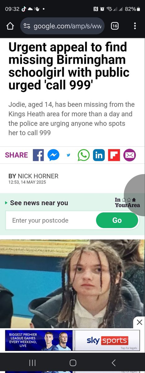 Anyone from Birmingham please let me know if you have seen this little girl!! She has been missing for nearly 4 days. She’s vulnerable and was taken by a 18year old college girl. If you have any information on either party please contact me asap !!!