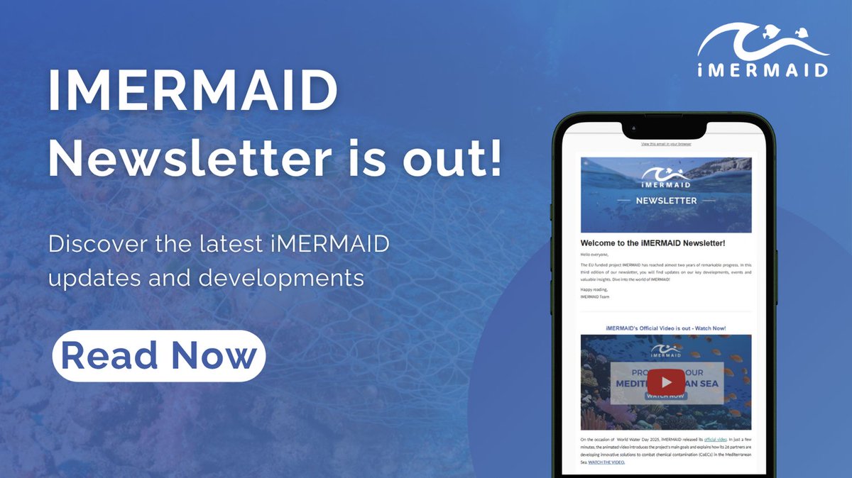 iMERMAID ๐ช๐บ (@imermaid_eu) on Twitter photo ๐ฃThe <a href="/imermaid_eu/">iMERMAID ๐ช๐บ</a> 3rd Newsletter has been released!โ
๐โ๐จGet a comprehensive overview of our recent advancements in tackling #Mediterranean chemical contamination, from new tech deployments to key strategic partnerships like the <a href="/Marineshield_/">Marine Shield Cluster</a> .
โก๏ธ mailchi.mp/watereurope/exโฆ ๐ฃThe <a href="/imermaid_eu/">iMERMAID ๐ช๐บ</a> 3rd Newsletter has been released!โ
๐โ๐จGet a comprehensive overview of our recent advancements in tackling #Mediterranean chemical contamination, from new tech deployments to key strategic partnerships like the <a href="/Marineshield_/">Marine Shield Cluster</a> .
โก๏ธ mailchi.mp/watereurope/exโฆ