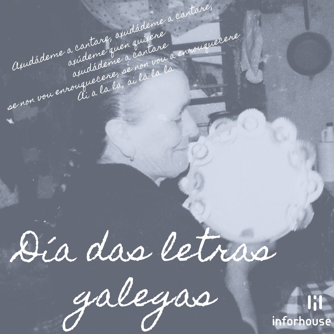 💙 Festexamos o #díadasletrasgalegas , este ano adicado ás cantareiras que foron transmitindo a lingua e a cultura a través da música, de xeración a xeración.

Vivan elas!! e sexamos quenes de seguir coidando este fermoso legado!!! 🤗

#somosInforhouse #máscercadeTI