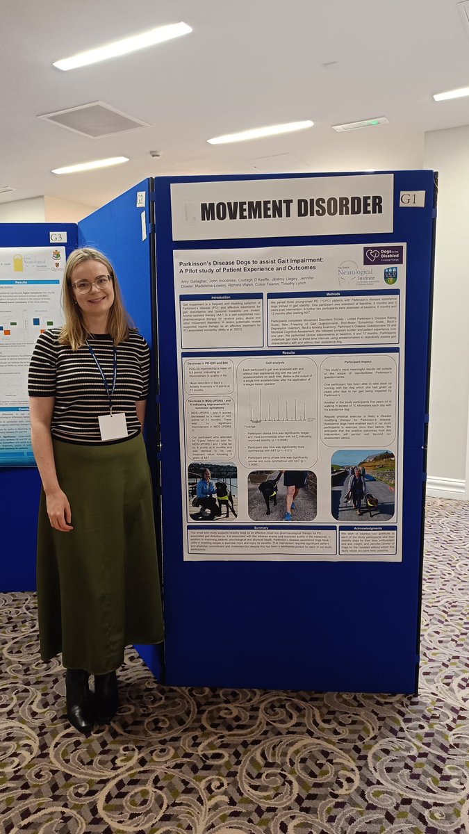 dni_neurology's tweet image. We've made it to Tralee!
If you're attending the INA this week, make sure to check out our posters covering everything from eye movements to gait and even dogs!! Find us in the movement disorders section! 🧠