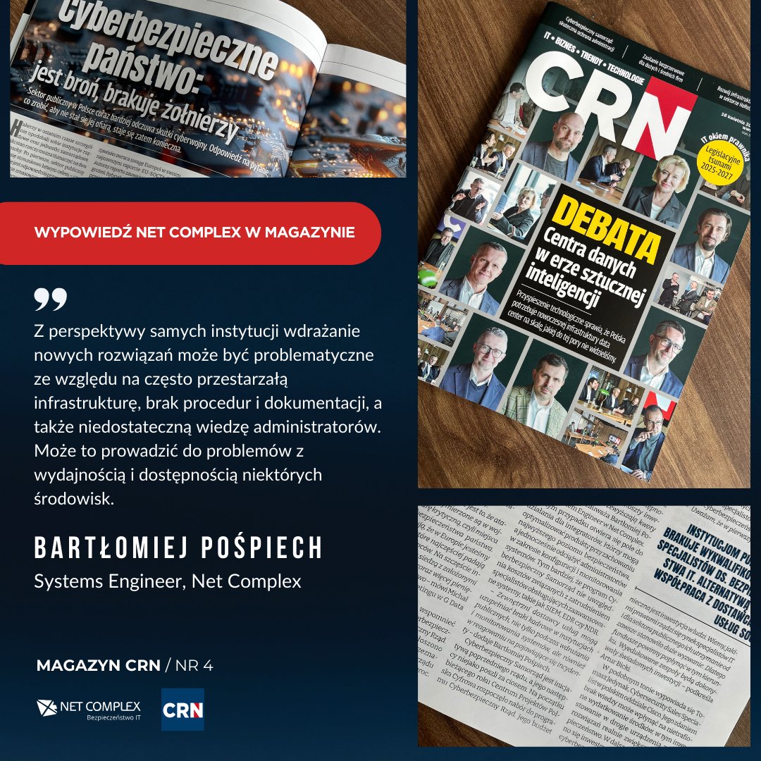 🔐 Jest broń, brakuje żołnierzy. O cyberzagrożeniach i roli integratorów w ochronie sektora publicznego mówi nasz inżynier, Bartłomiej Pośpiech, w magazynie CRN Polska.

👉 Link do artykułu: crn.pl/artykuly/cyber…