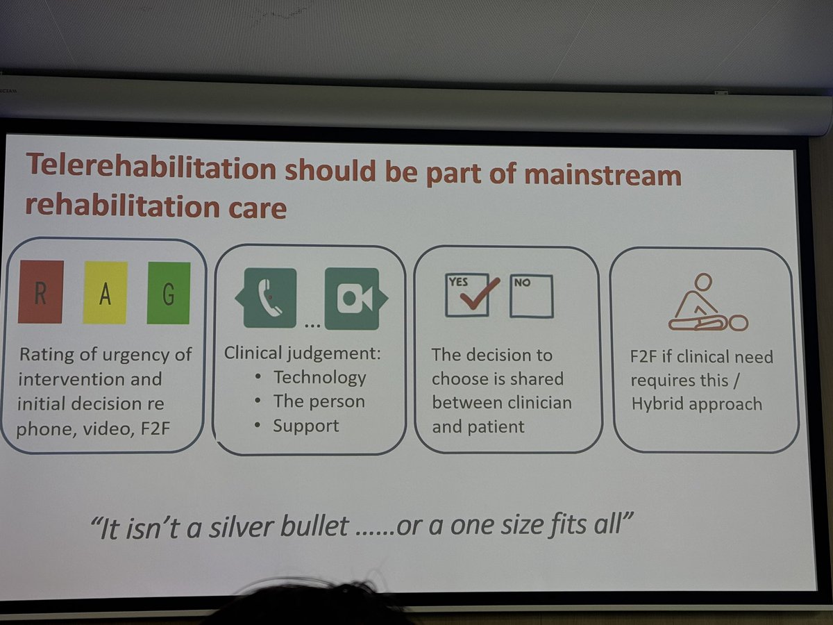 Hybrid models of care - that include tele-rehabilitation - offer great opportunities to improve rehabilitation delivery and choice for many patients with neurological conditions. Systematic plans for adoption are needed. A great overview from Prof Jenny Freeman at #NNR2025